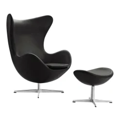 Aktion Egg Chair/Das Ei™ Sessel + Hocker Leder