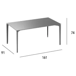 AllSize Gartentisch 160x90cm