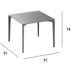 AllSize Gartentisch 90x90cm