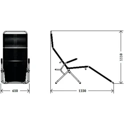 Altorfer Modell 1158 Liegestuhl