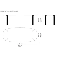 Analog™ JH83 Esstisch 245x105cm