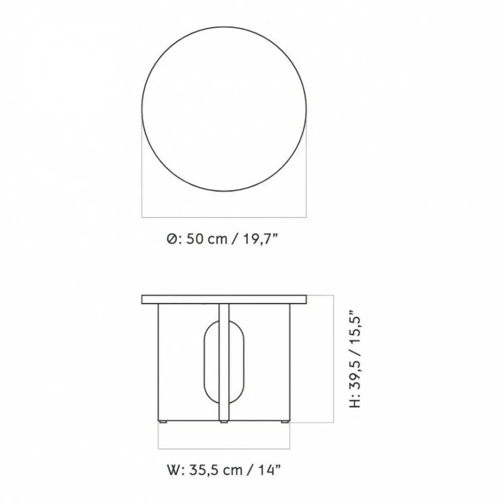Androgyne Beistelltisch Ø50cm