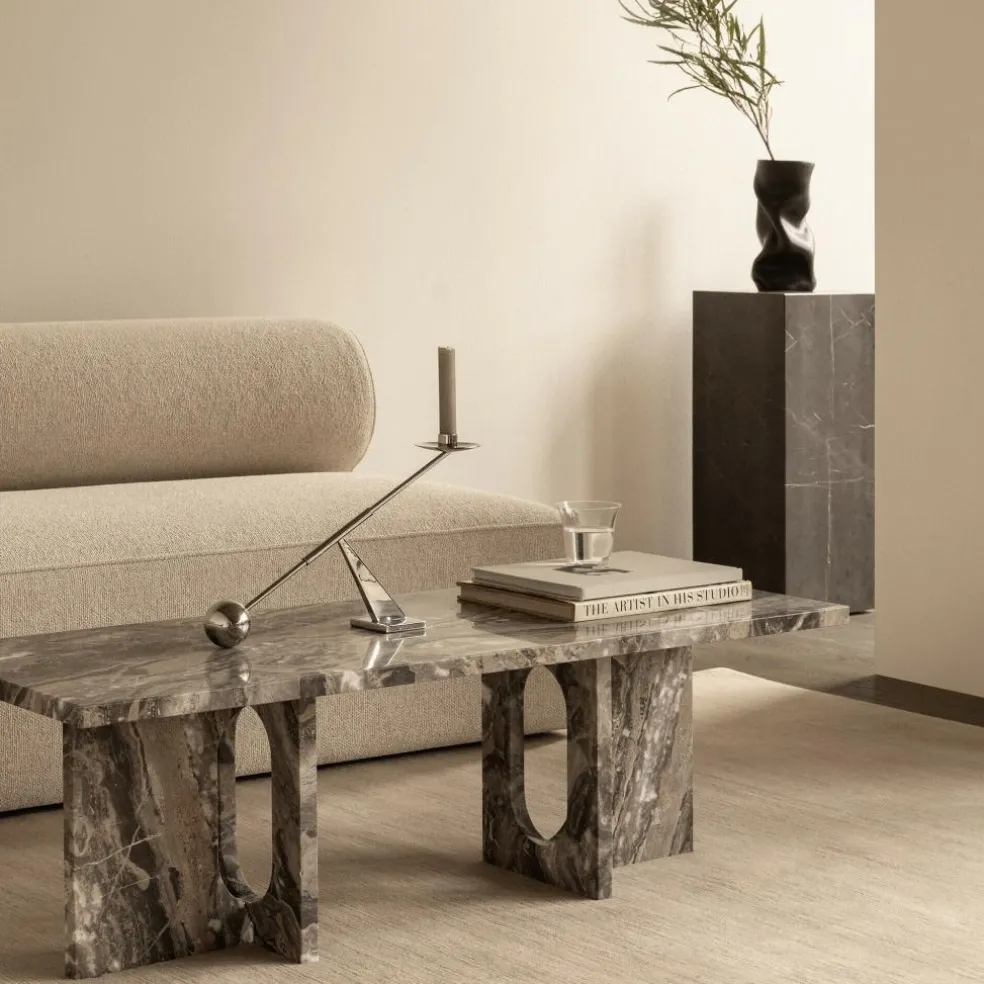 Androgyne Couchtisch Gestell Marmor 120x45cm