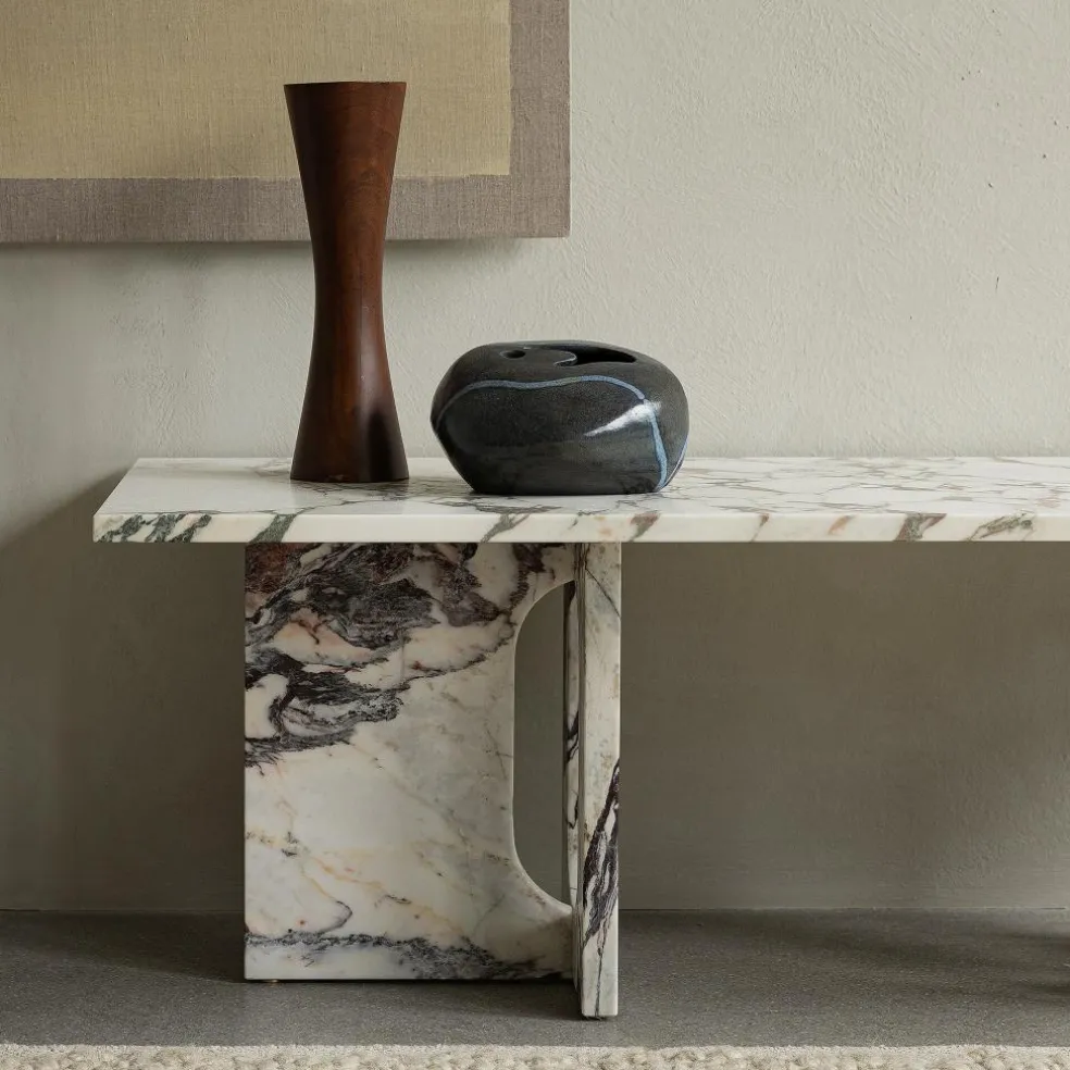 Androgyne Couchtisch Gestell Marmor 120x45cm