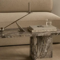 Androgyne Couchtisch Gestell Marmor 120x45cm