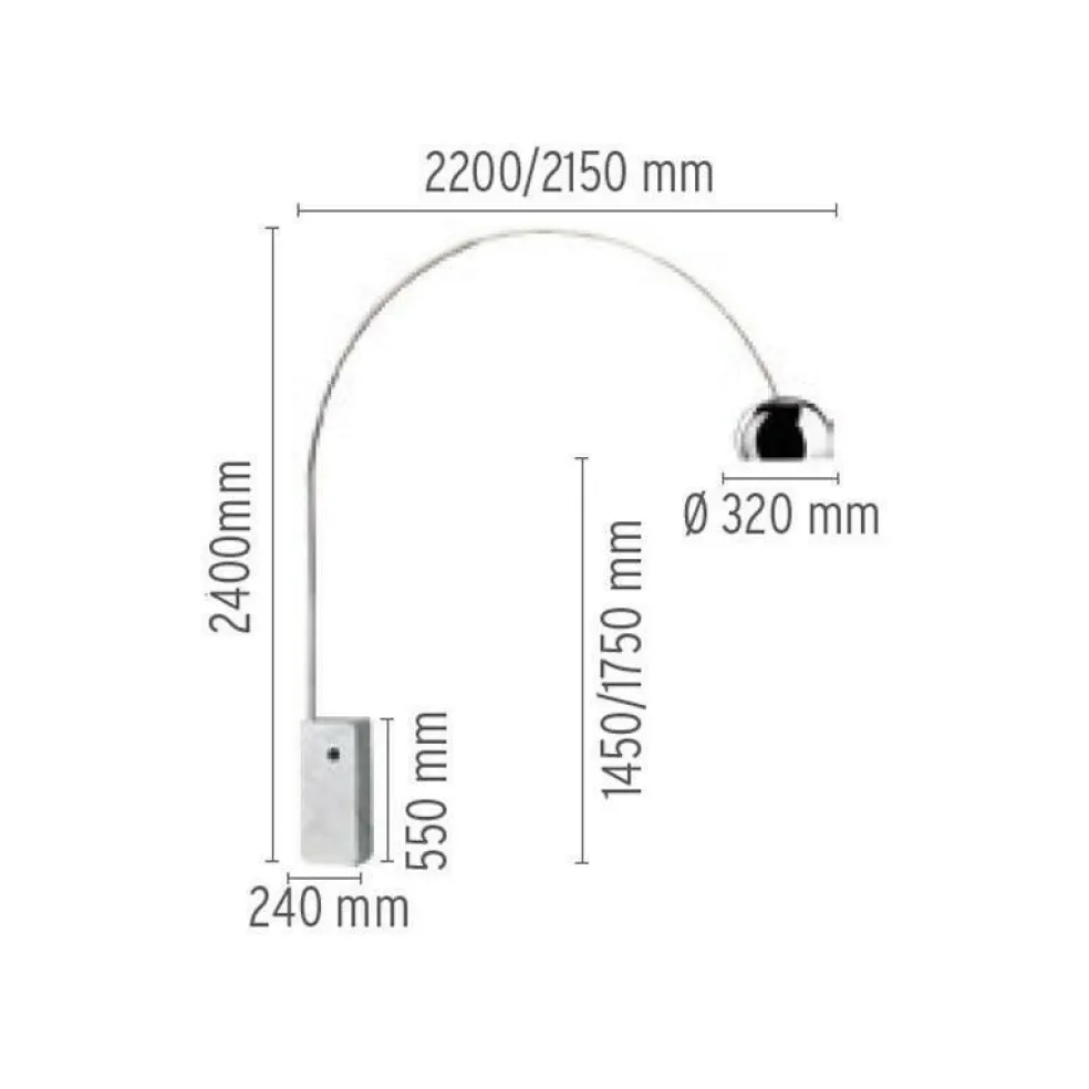 Arco LED Stehleuchte