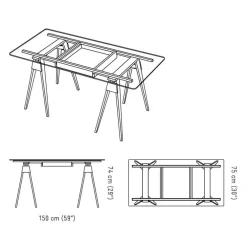 Arco Schreibtisch 150x75x74cm