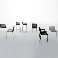 Aria S42 Gartenstuhl Gestell schwarz stapelbar