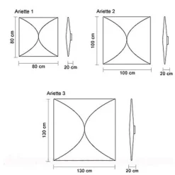Ariette 1 Wand- / Deckenleuchte