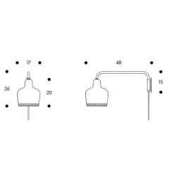 A330S Golden Bell Wandleuchte