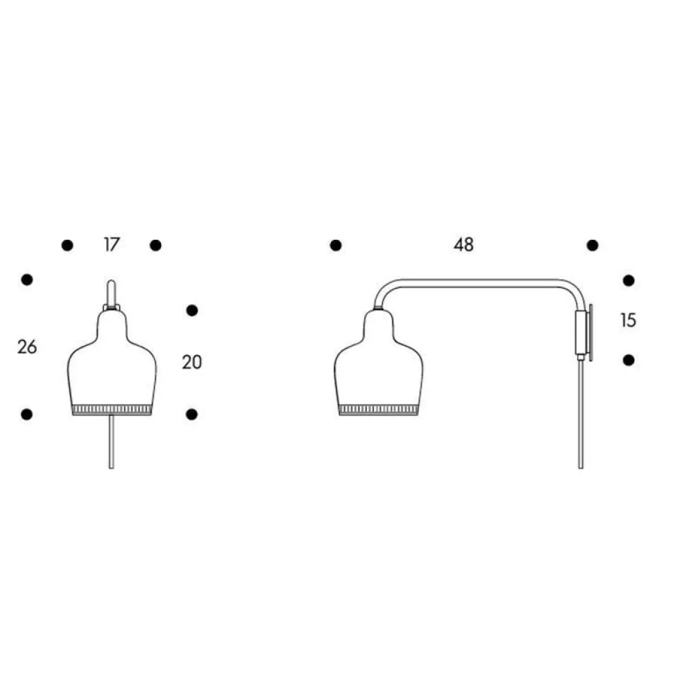 A330S Golden Bell Wandleuchte