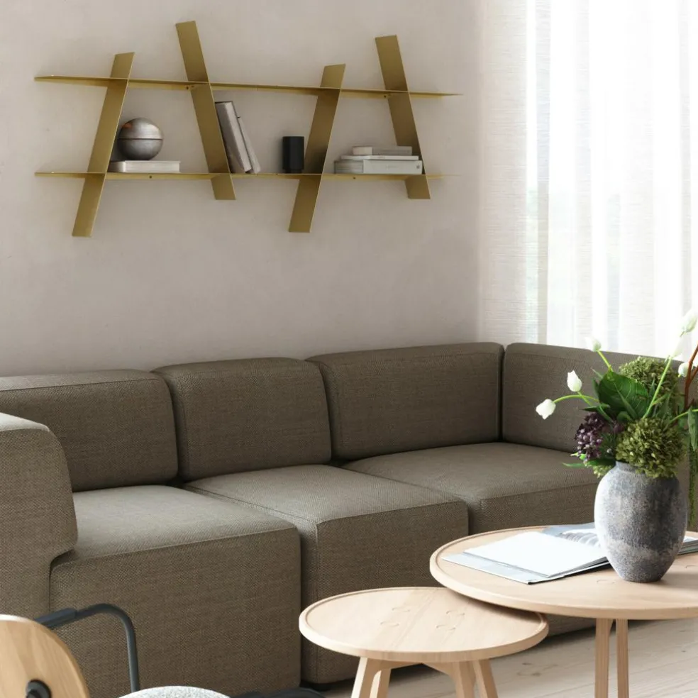 A-Shelf Wandregal Messing