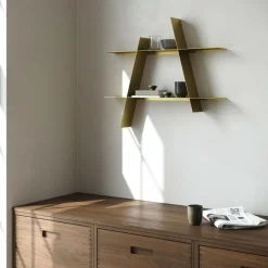 A-Shelf Wandregal Messing