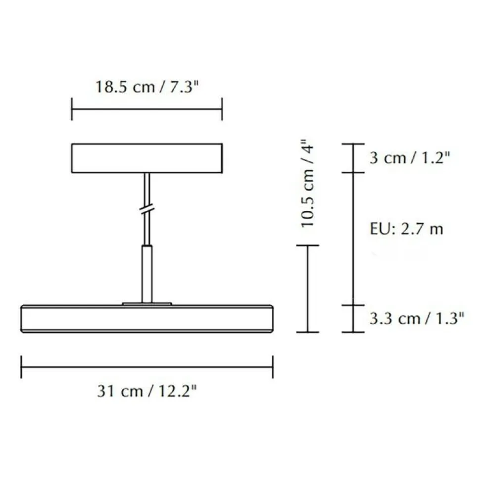 Asteria Mini LED Pendelleuchte Messing