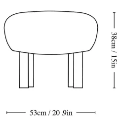 ATD1 Ottoman Gestell Eiche
