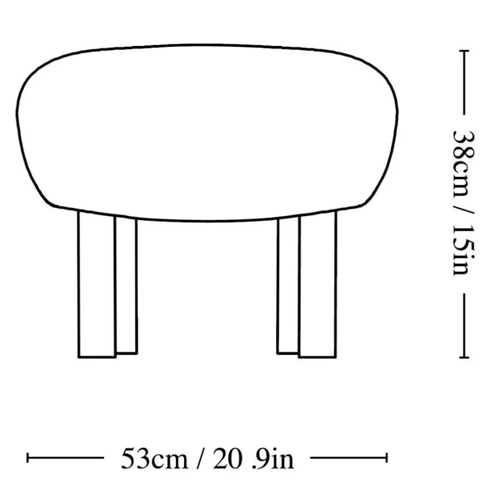 ATD1 Ottoman Gestell Eiche