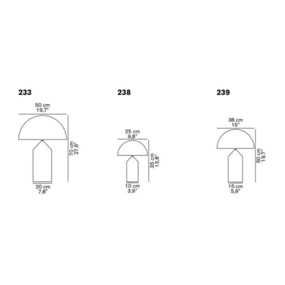 Atollo Tischleuchte bronze