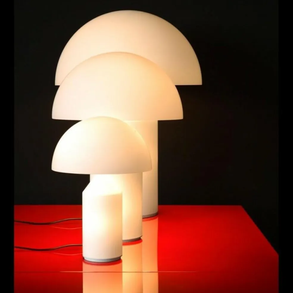 Atollo Tischleuchte Glas weiß