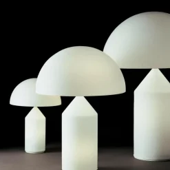 Atollo Tischleuchte Glas weiß