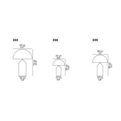 Atollo Tischleuchte schwarz