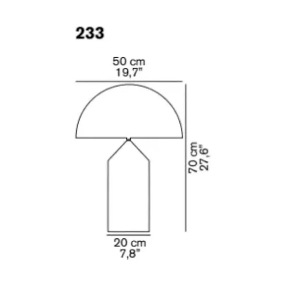 Atollo Tischleuchte weiß
