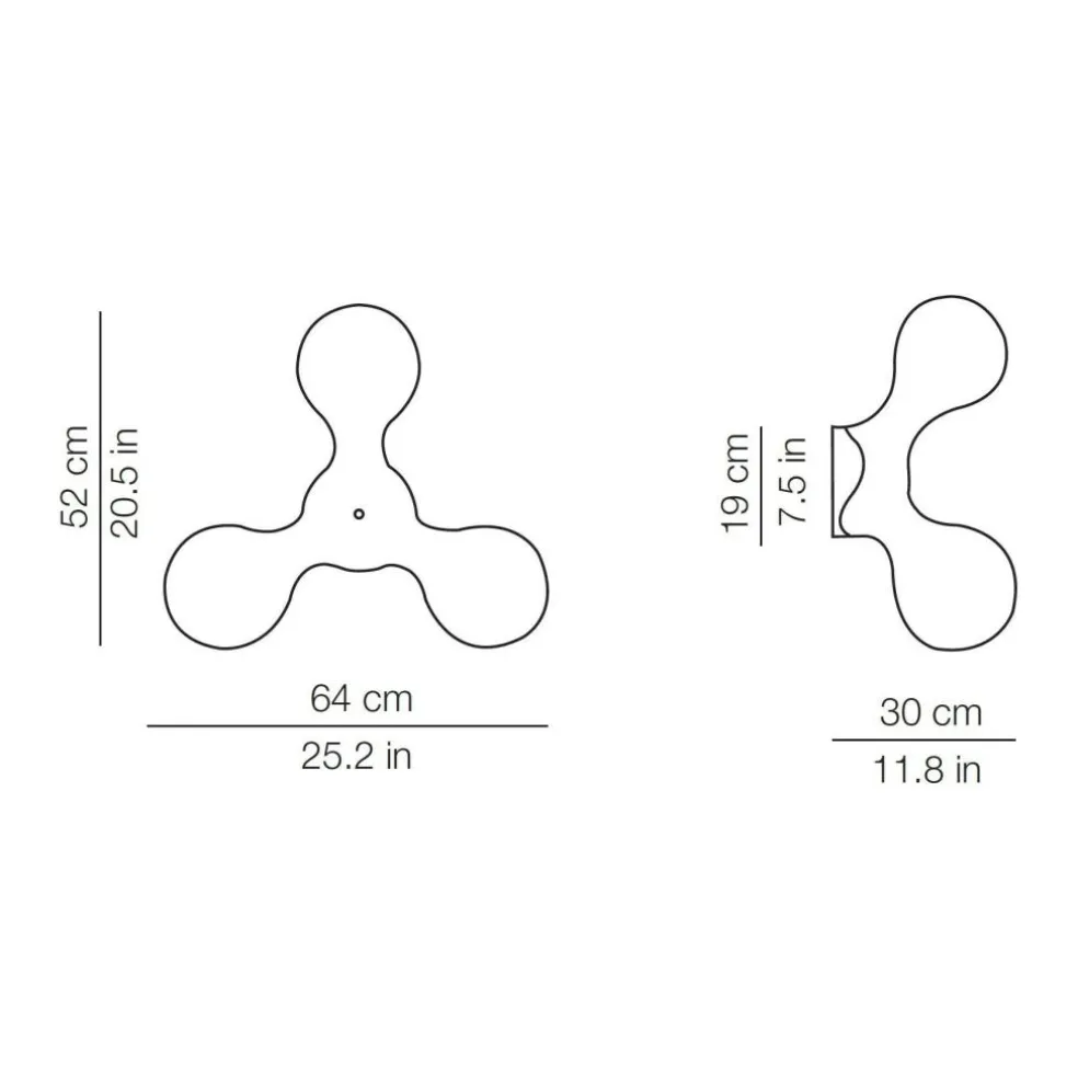 Atomium Wand-/Deckenleuchte