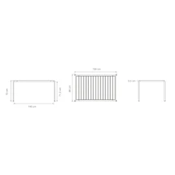 Avanti Gartenesstisch Esche 153x98cm