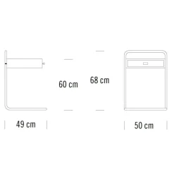 B 117 Nachttisch mit Schublade