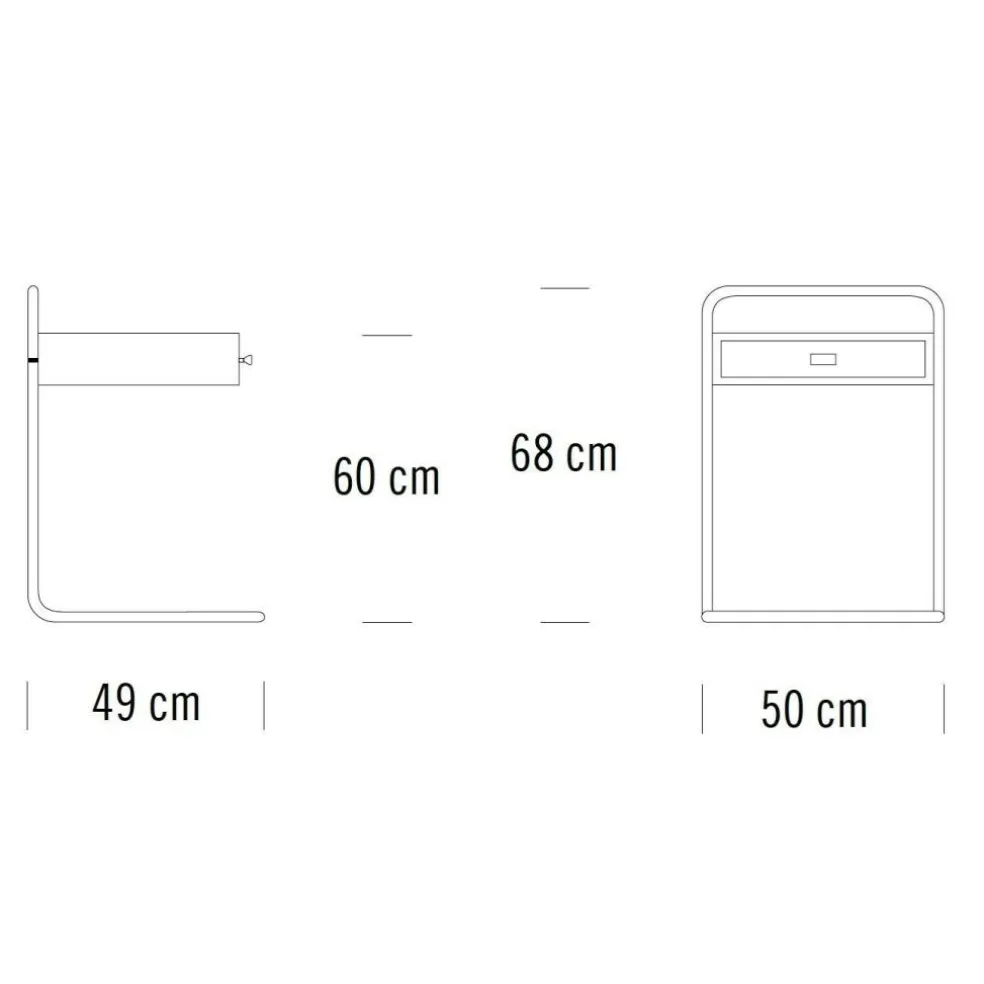 B 117 Nachttisch mit Schublade