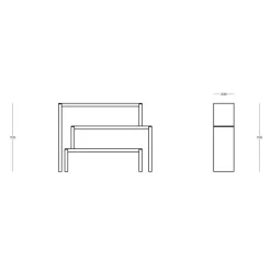 Babilonia Regal 136x33x111cm