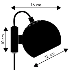 Ball Magnet Wandleuchte matt