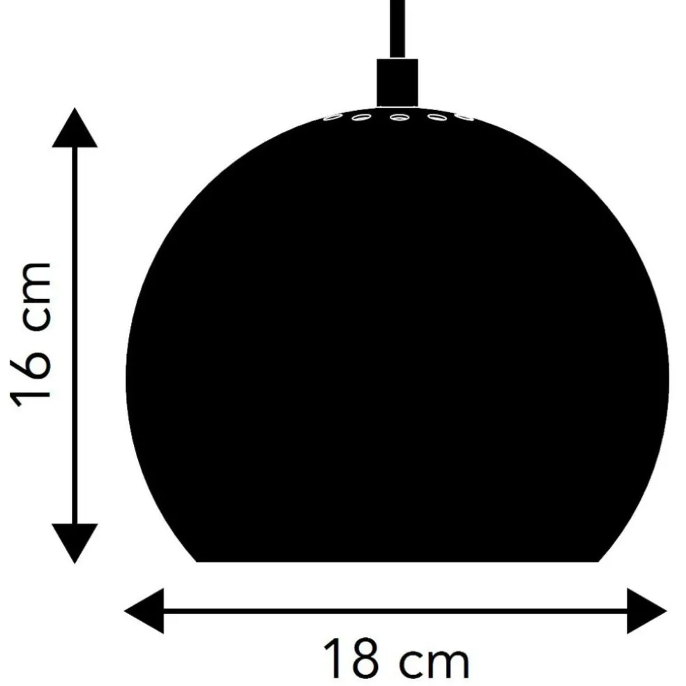 Ball Pendelleuchte Ø18cm glänzend
