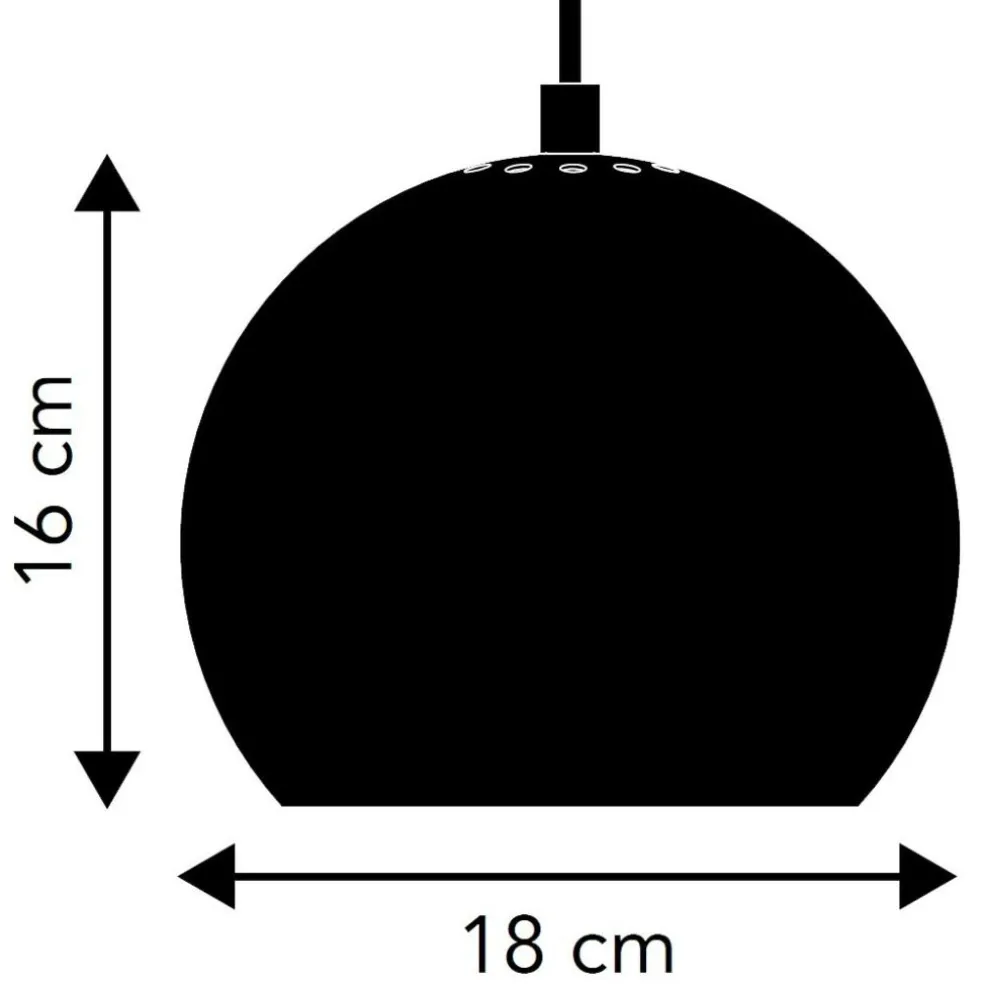 Ball Pendelleuchte Ø18cm massiv