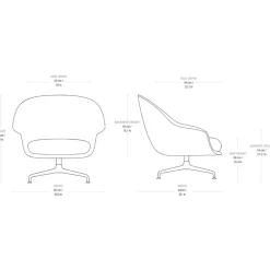 Bat Lounge Sessel mit niedriger Rückenlehne