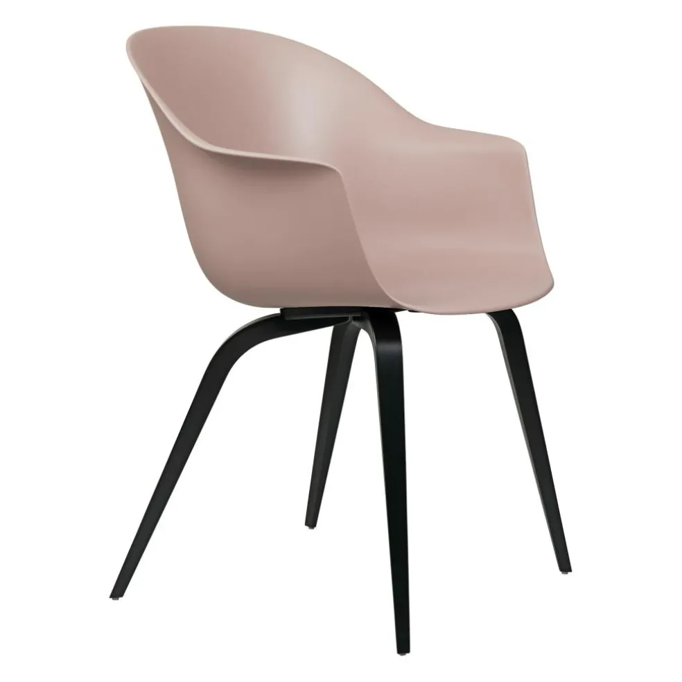 Bat Schalenstuhl Gestell Buche schwarz