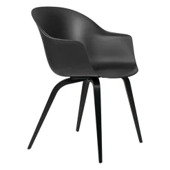 Bat Schalenstuhl Gestell Buche schwarz