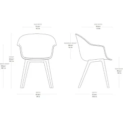 Bat Schalenstuhl Vollpolsterung Gestell Kunststoff