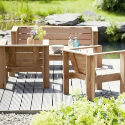 Batten Teakholz Loungesessel