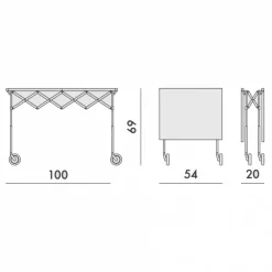 Battista Servierwagen klappbar