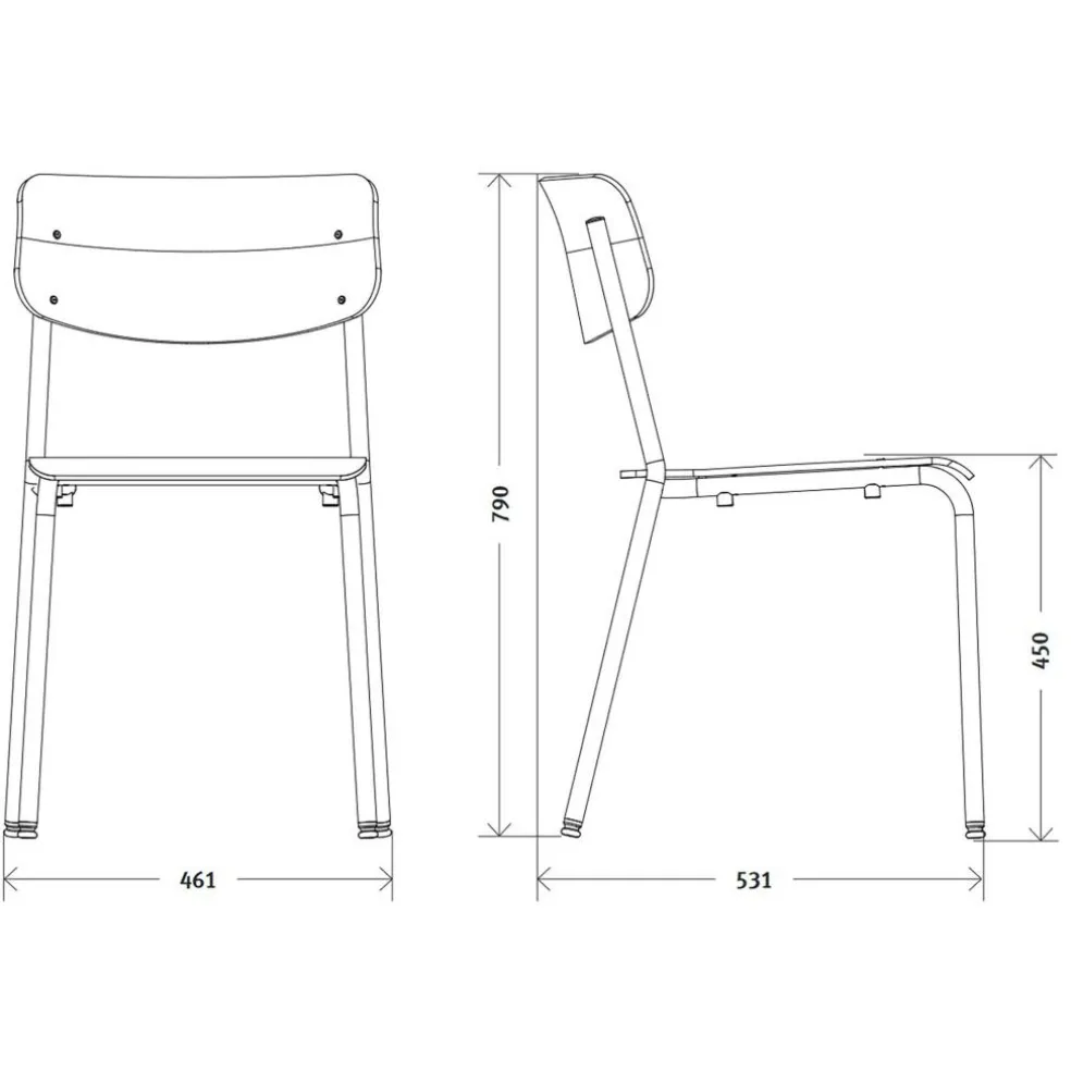 Bauhaus Edition Hassenpflug Modell 1255 Stuhl