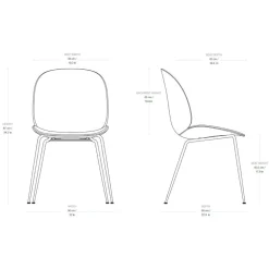 Beetle 3D Veneer Stuhl Leder gepolstert