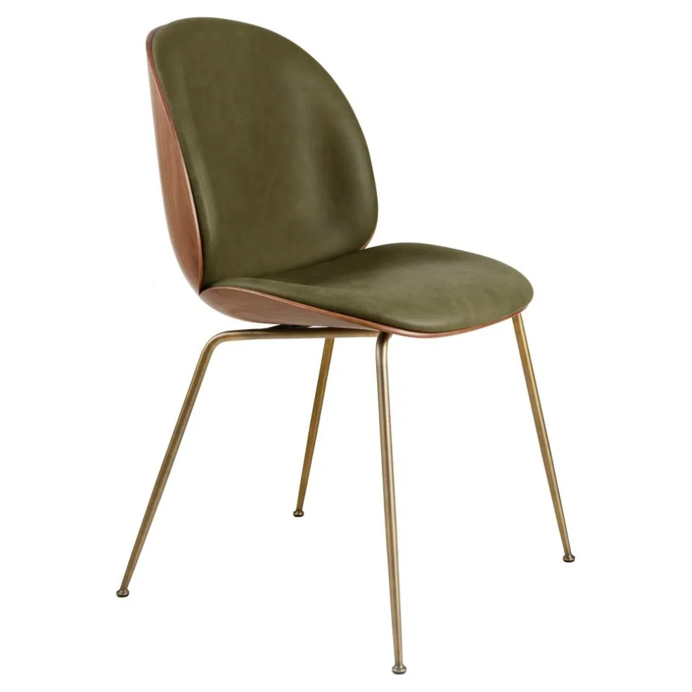 Beetle 3D Veneer Stuhl Leder gepolstert