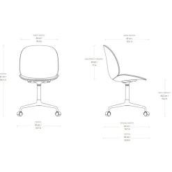 Beetle Meeting Stuhl Furnierschale Frontpolsterung