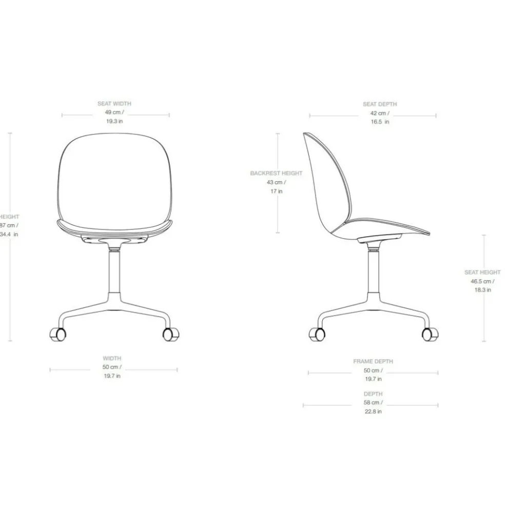 Beetle Meeting Stuhl Furnierschale Frontpolsterung