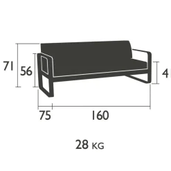 Bellevie Outdoor 2-Sitzer Sofa