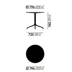 Belleville Table Outdoor Gartentisch Ø79.6cm