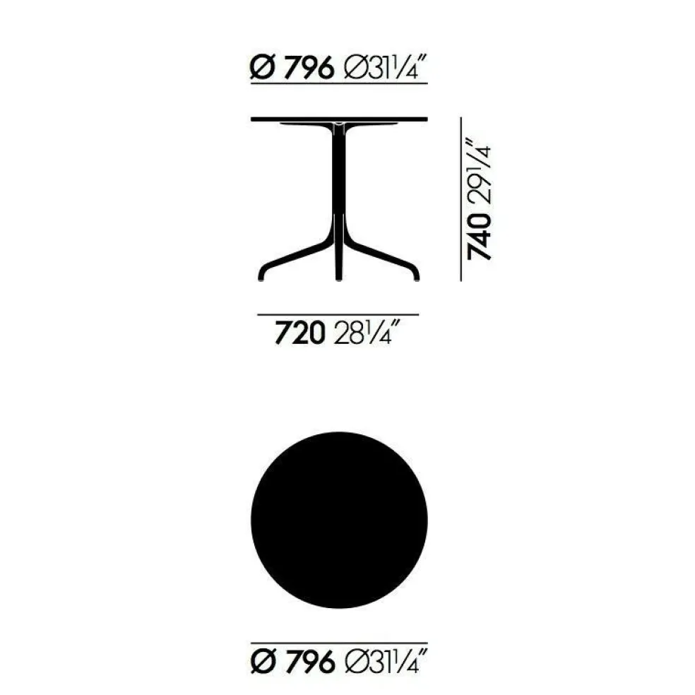 Belleville Table Outdoor Gartentisch Ø79.6cm