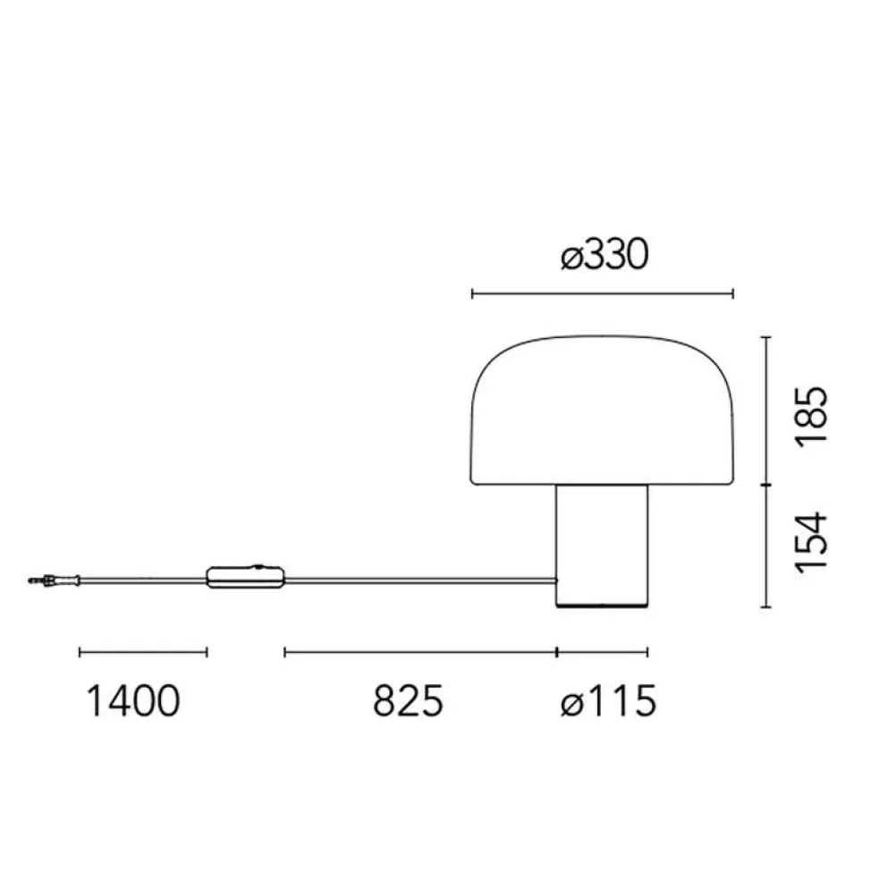 Bellhop Glass Tischleuchte