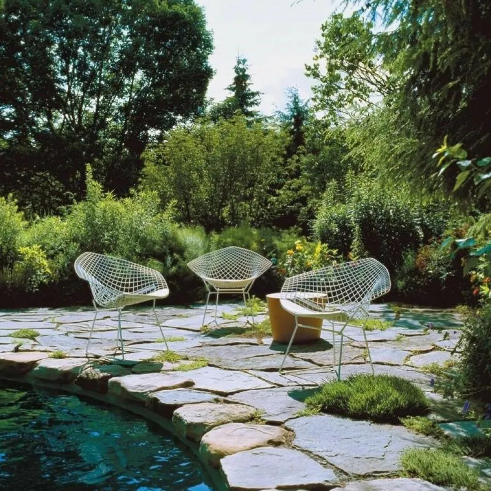 Bertoia Diamond Sessel mit Sitzkissen