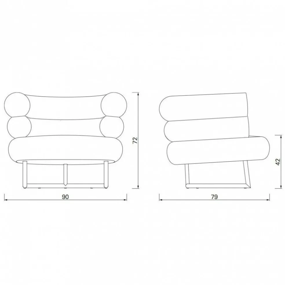 Bibendum Sessel Gestell Chrom